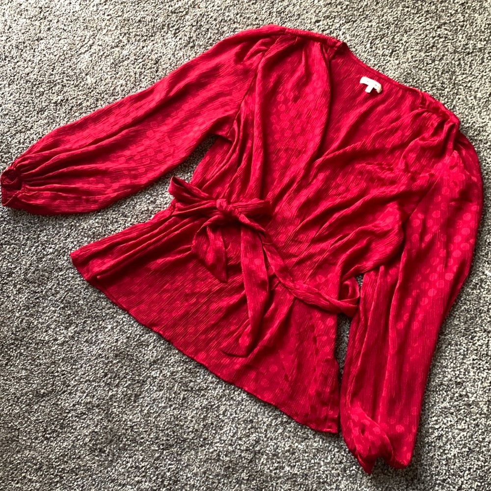 Beautiful red blouse wore ONCE